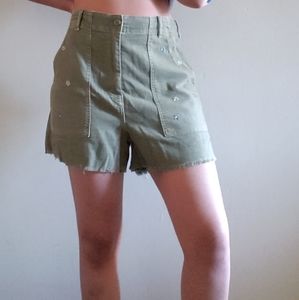 (89)NWT AEO Green Highest Rise 90s Boyfriend Shorts Size 12